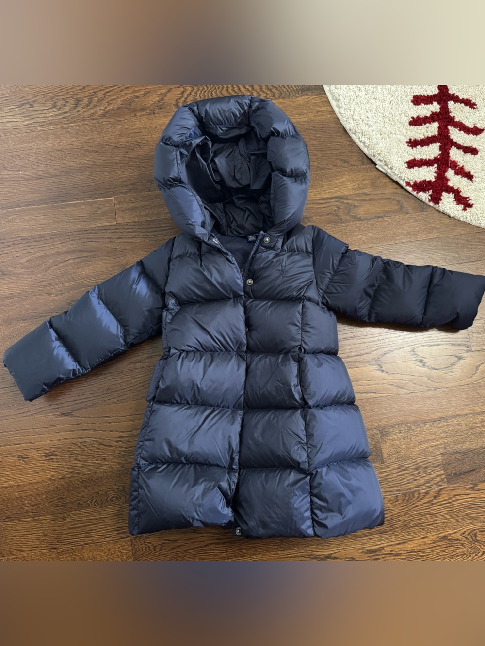 Polo by Ralph Lauren Navy Kids Puffer Jacket with Hood